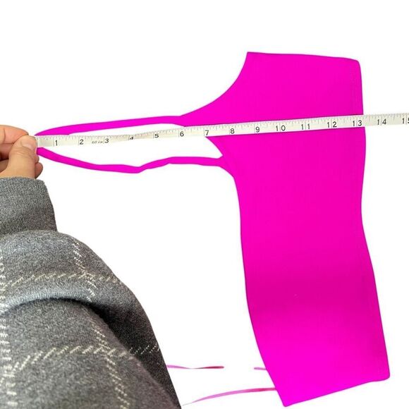 Susana Monaco One Arm String Crop Top in Magenta Small - Picture 10 of 11